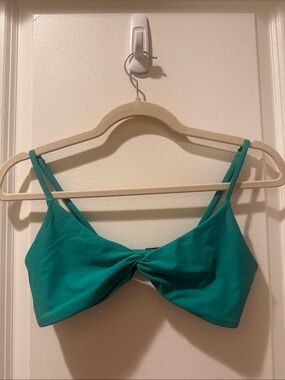 Hardly Worn Blackbough Teal Twist-Front Bikini Top